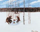 Allen Sapp, Having Some Tea