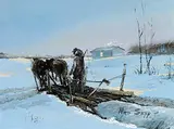 Allen Sapp, Getting Wood Early in the Morning