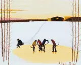 Allen Sapp, Children Playing Hockey
