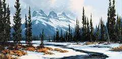 Karl E. Wood, The Three Sisters, oil on board