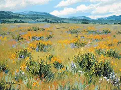 Robert Edward Wood, July Meadow, oil on canvas