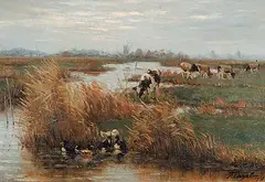Frederik Engel, The Meadows Stream, Holland, 1909, oil on canvas