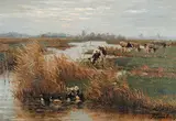 Frederik Engel, The Meadows Stream, Holland, 1909, oil on canvas
