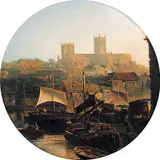Edmund John Niemann, Untitled - Lincoln, oil on wood board