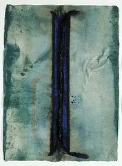 Jonathan Forrest, Blue Glow, 1993, acrylic on paper