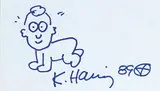 Untitled - Atomic Baby, Self Portrait by Keith Haring, 1989, ink on paper, sold Oct 2010