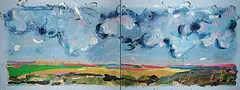 Yolanda Van Dyck, Canadian / Prairie Picnic, mixed media on canvas