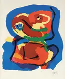 Untitled - Dutch Abstract #4/100 by Karel Appel, 1977, colour lithograph on paper, sold Oct 2010