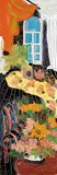 Maya Eventov, Floral Interior, 1998, oil on wood board