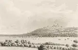 Moses Griffith, Lincoln from the East, ink on paper