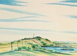 Robert Newton Hurley, Untitled - Farm Overlooking a Stream