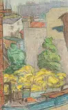 Douglas Gibb Morton, London - circa 1949, 1949, mixed media on board