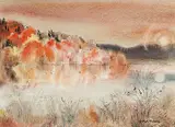 Will Ogilvie, Untitled - Autumn Lake, watercolour on paper