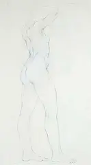 Bruce Pashak, Untitled - Nude, 1991, mixed media on paper