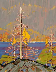 John Revill, Okanagan Shores, oil on board