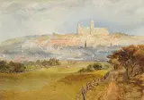 Richard Henry Wright, Lincoln from South Common, 1904, watercolour on paper