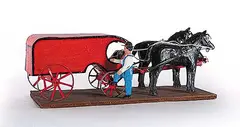 Fred Moulding, Untitled - Delivery Wagon, painted wood sculpture