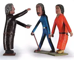 Ewald  Rentz, Never Too Old to Marry, painted wood sculpture