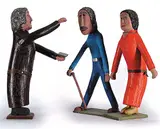 Ewald  Rentz, Never Too Old to Marry, painted wood sculpture