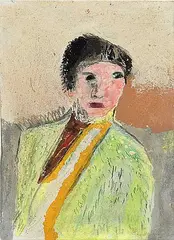 Dmytro Stryjek, Oloscandra Mydra #40, 1985, mixed media on mat board