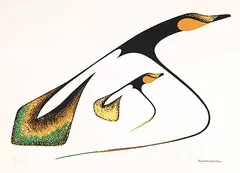 In Flight #52/75 by Kenneth Benjamin Chee Chee, 1977, colour silkscreen on paper, sold May 2010