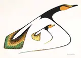 Kenneth Benjamin Chee Chee, In Flight #52/75, 1977, colour silkscreen on paper