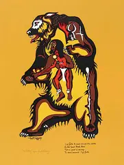Lloyd Caibaiosai, The Hunters #40/100, 1972, colour silkscreen on paper