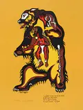 Lloyd Caibaiosai, The Hunters #40/100, 1972, colour silkscreen on paper