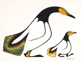 Kenneth Benjamin Chee Chee, Father and Son #52/75, 1977, colour silkscreen on paper
