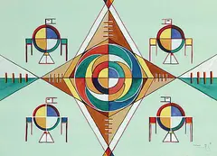 The Four Winds by Edward Cobiness, 1975, watercolour and gouache on paper, sold May 2010