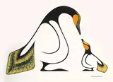 Kenneth Benjamin Chee Chee, Mother and Son #52/75, 1977, colour silkscreen on paper