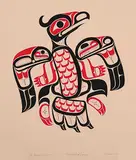 Joe David, Dancer Series III - Thunderbird Dancer #66/195, 1975, colour silkscreen on paper