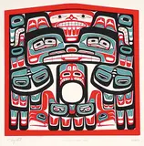 Tony Hunt, Tlingit Raven Dance Screen #51/200, 1977, colour silkscreen on paper