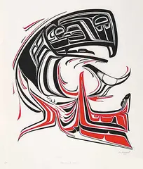 Ken Mowatt, The Whale Hunt #17/100, 1978, colour silkscreen on paper