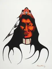 Gary J. Meeches, Eagle Warrior, 1980, acrylic on paper