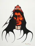 Gary J. Meeches, Eagle Warrior, 1980, acrylic on paper