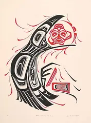 Ken Mowatt, Stealing the Sun #17/75, 1978, two colour silkscreen on paper