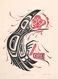 Ken Mowatt, Stealing the Sun #17/75, 1978, two colour silkscreen on paper