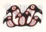 Norval Morrisseau, Untitled - Young Gulls #31/50, 1974, colour silkscreen on paper