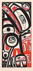 Robert Davidson, Raven Stealing the Moon #50/75, 1977, colour silkscreen on paper
