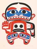 Joe David, Hanu-Qwatchu #50/75, 1977, colour silkscreen on paper