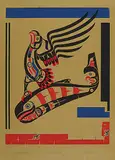 Ron Hamilton, Kwatyaht and Teetskin #50/75, 1977, colour silkscreen on paper