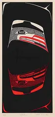 Robert Davidson, Reflections #50/75, 1977, colour silkscreen on paper