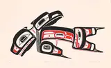 Robert Davidson, Raven-Finned Killer Whale #50/75, 1978, colour silkscreen on paper