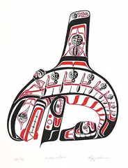 Roy James Hanuse, Killer Whale #50/75, 1978, colour silkscreen on paper