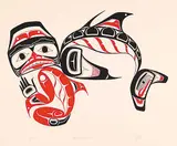 Norman Tait, Dogfish and Spirit #50/75, 1978, colour silkscreen on paper