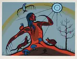 Carl Ray, Animal Spirit #1/98, 1976, colour silkscreen on paper
