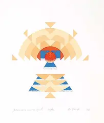 Leo Yerxa, Summer Moon Light #25/75, 1978, colour silkscreen on paper