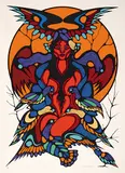 Wayne Yerxa, The Love Birds #74/75, 1977, colour silkscreen on paper