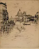 Frank Armington, Grand Canal, Venice, etching on paper
